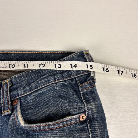 Seven 7 FOR ALL MANKIND Flare Jeans SIZE 29 Boot cut Distressed Knee Made USA - Picture 7 of 10